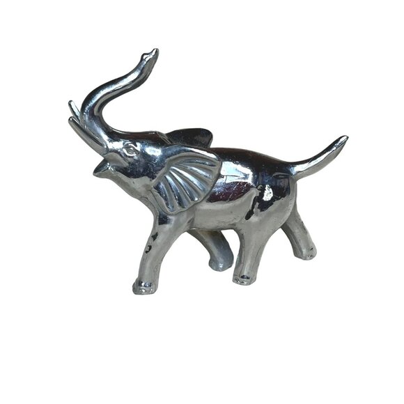 Unbranded Other - Vintage Chrome Elephant Figurine Japan Trunk Up